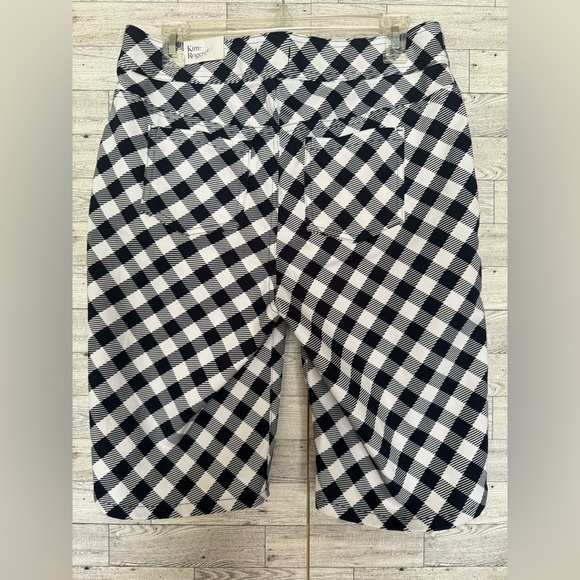 Kim Rogers size 8 navy blue & white pull on Bermuda shorts NWT - Picture 2 of 6